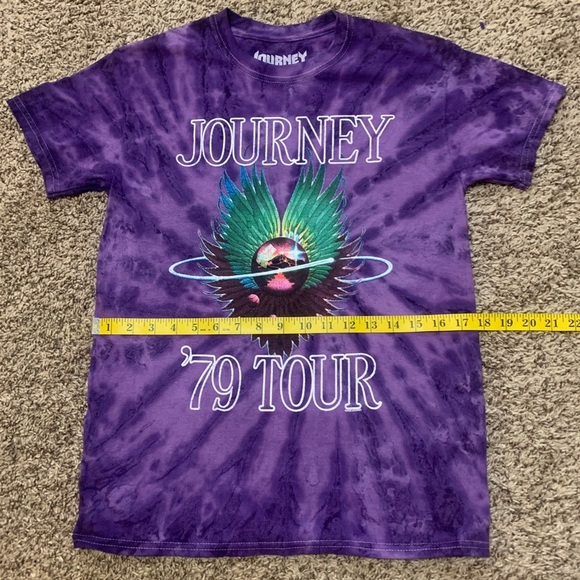 JOURNEY “79 Tour” Sz S Tye-Dyed Colorful Band T-Shirt - Picture 6 of 9